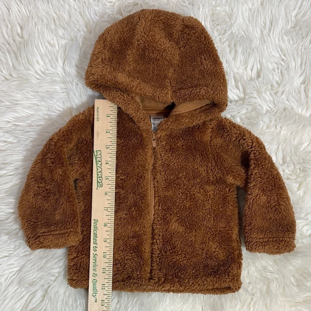 Carter’s Chestnut Brown Plush Hooded Jacket 9-12 M